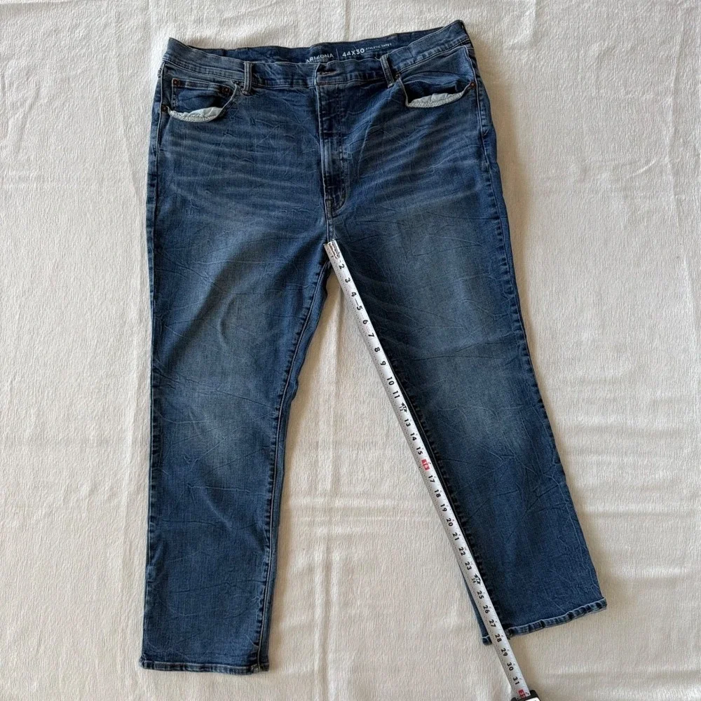 Arizona Athletic Taper Jeans Medium Wash Stretch Mens Size 44x30